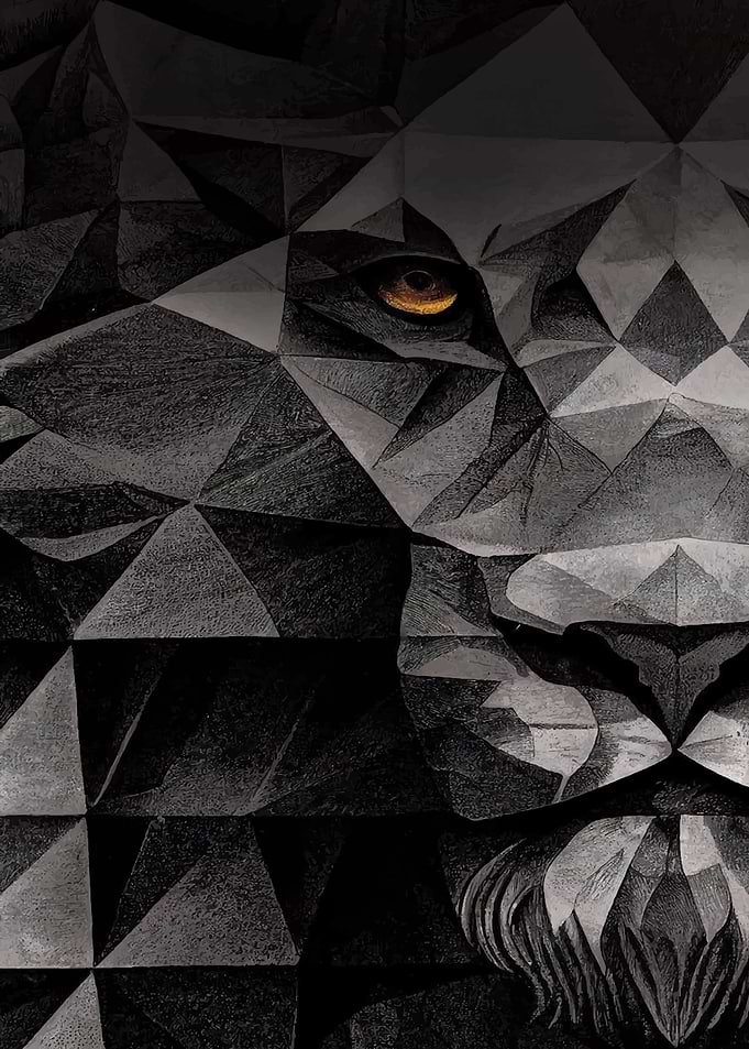 Geometric Lion Portrait