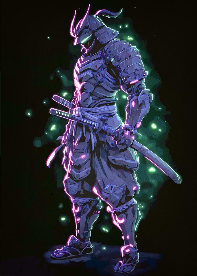 Cyberpunk Samurai Warrior