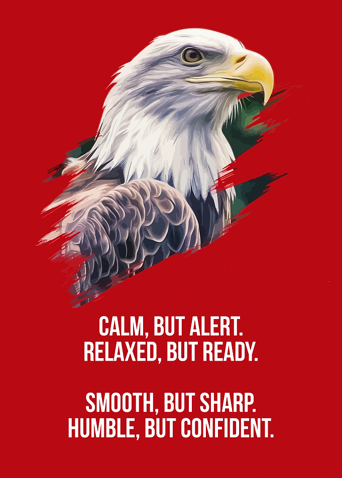 Eagle Portrait with Motivational Text