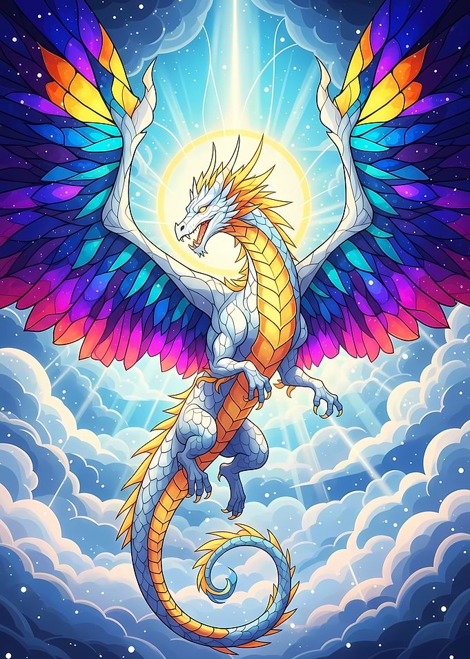 Winged Dragon in the Sky