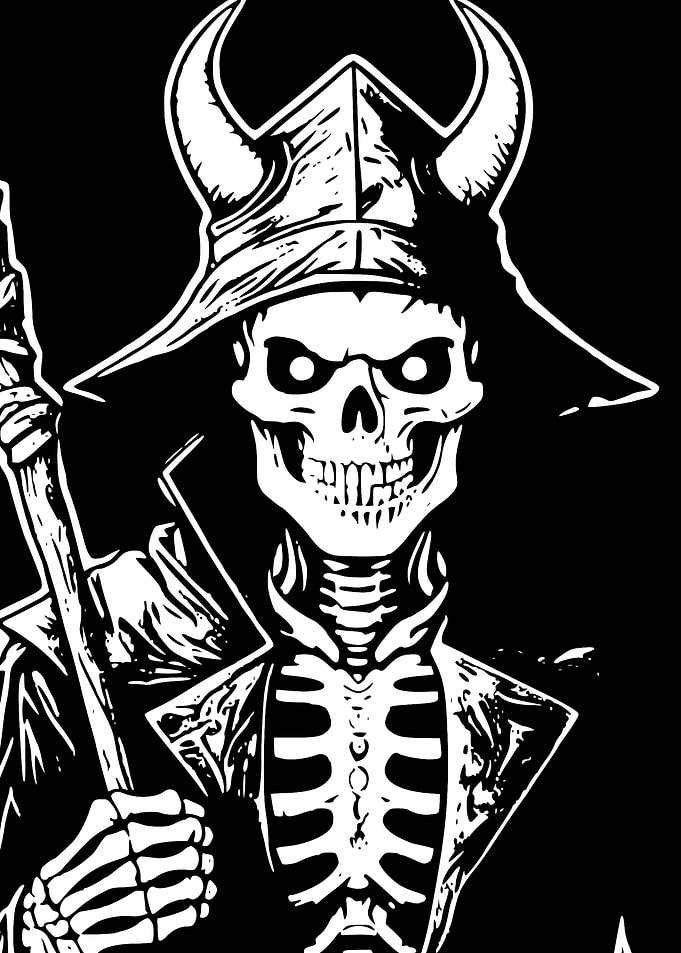 Horned Hat Skeleton Warrior