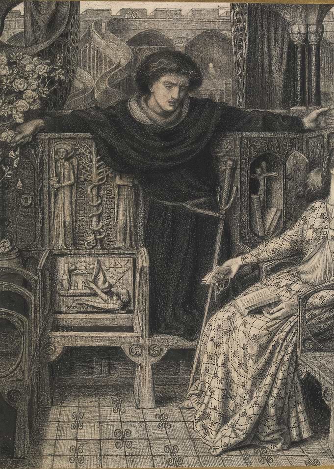 Medieval Encounter: Man and Woman in Chamber
