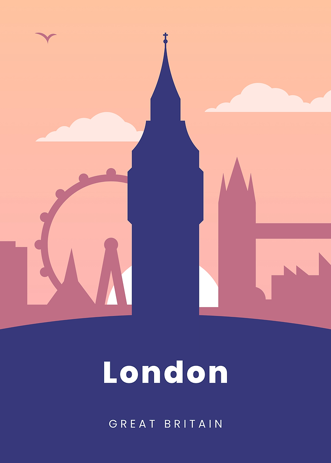 London Skyline Minimalist Poster