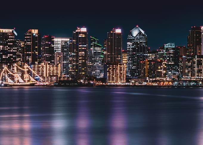 san diego skyline at night