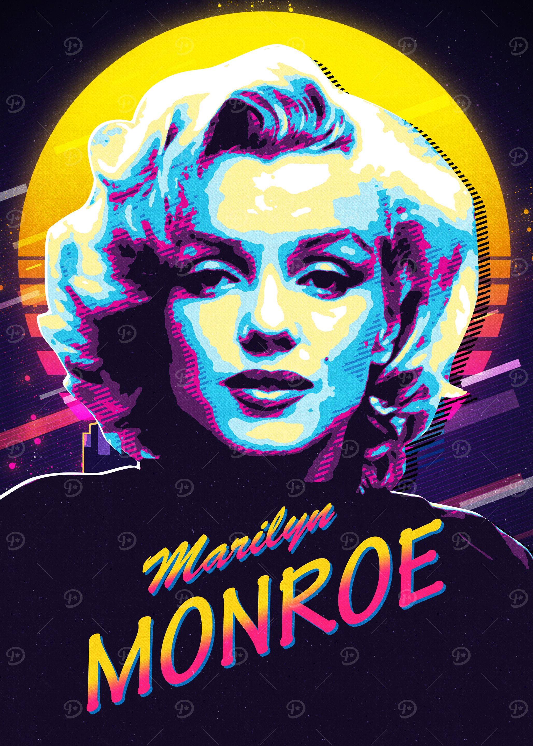 Marilyn Monroe Retro Portrait