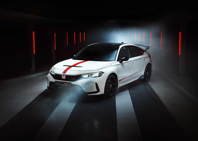 White Honda Civic Type R