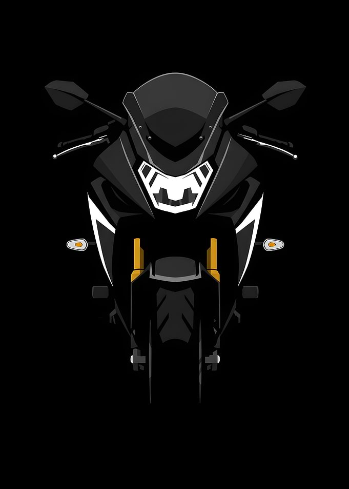 Yamaha R6 Motorcycle Front View