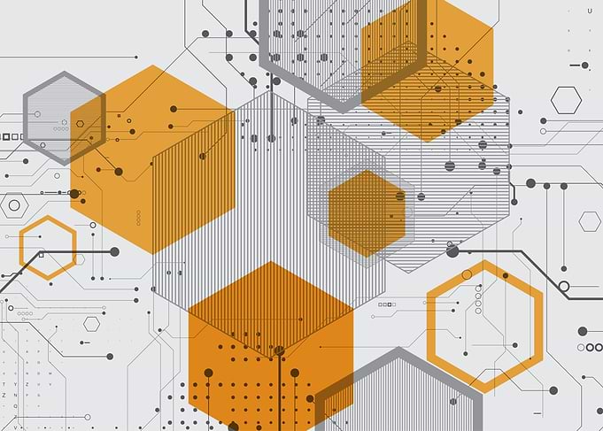 Abstract Hexagon Technology Background