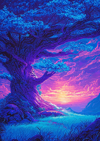 Majestic Tree at Sunset