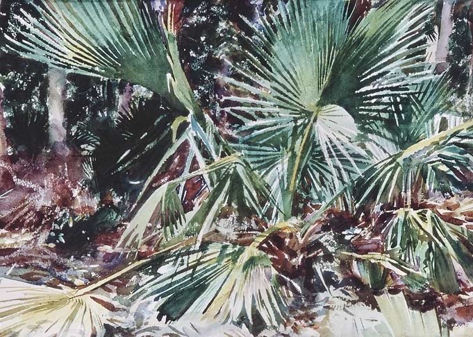 Palm Trees Watercolor Painting
