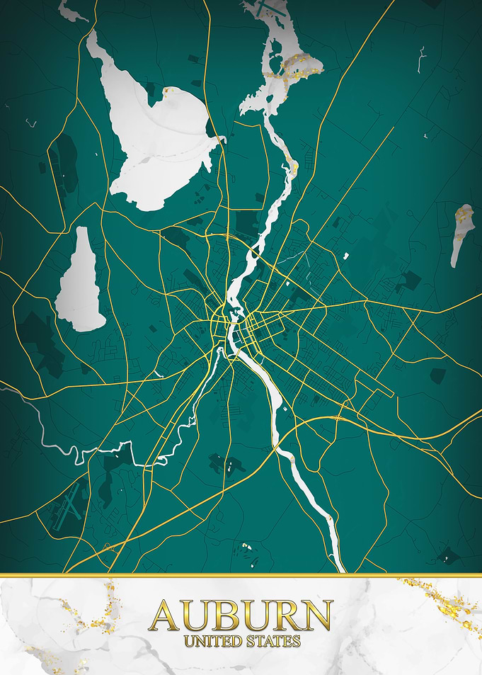 Auburn Kintsugi Art City Map