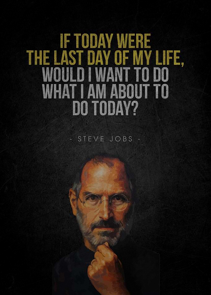 Steve Jobs Inspirational Quote Portrait