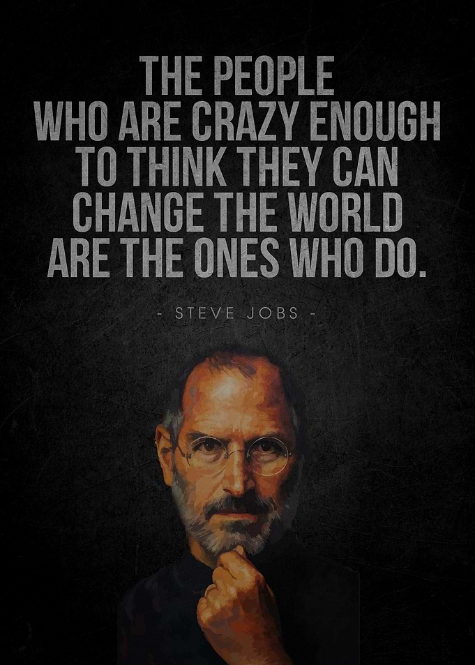 Steve Jobs Inspirational Quote Portrait