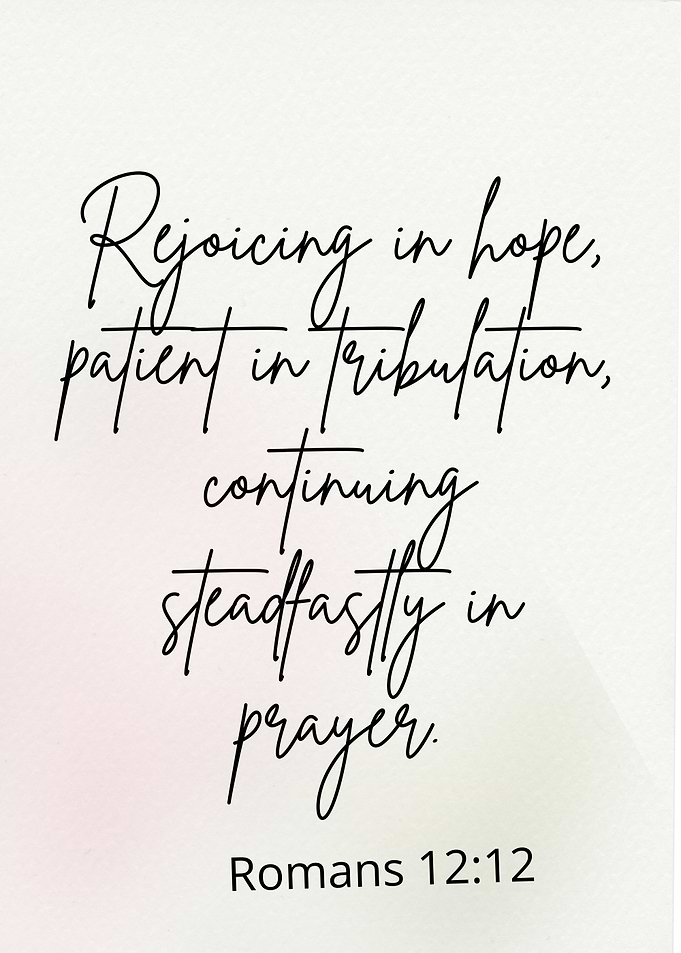 Romans 12:12 Scripture Art