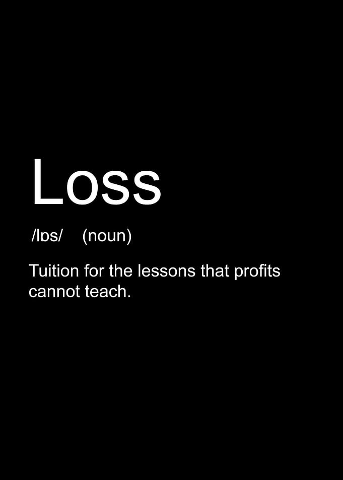 Loss Definition on Black Background