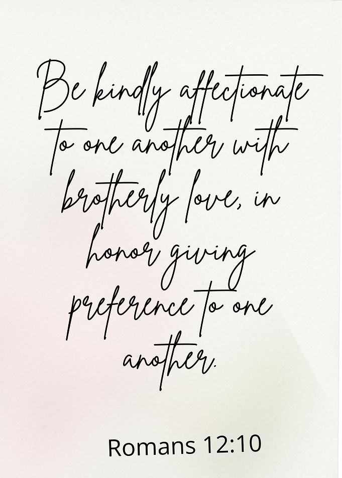Romans 12:10 Scripture Art