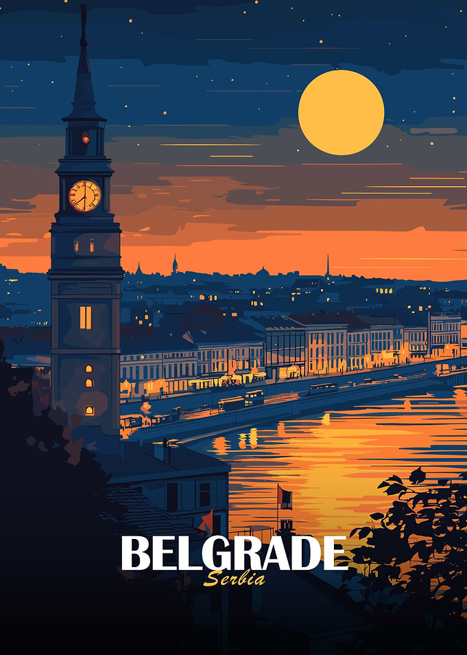 Belgrade, Serbia at Night