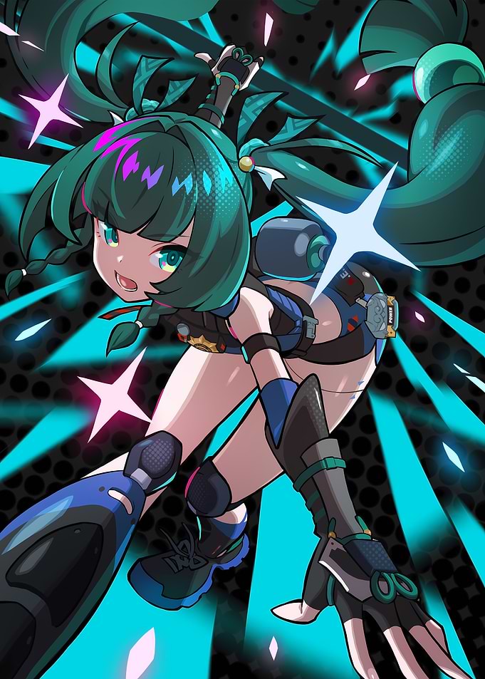 Girl with Teal Hair