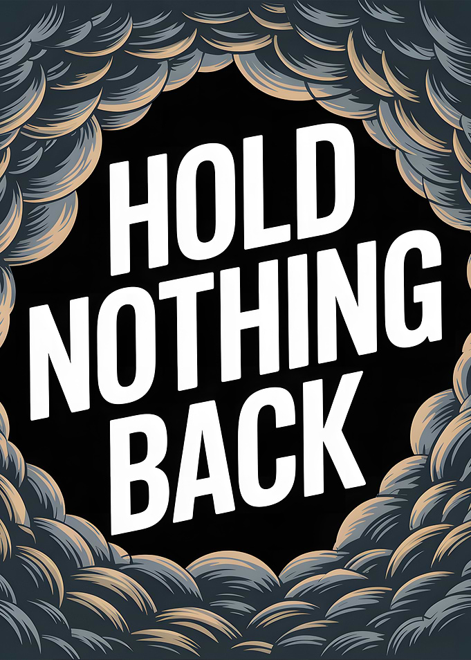 Hold Nothing Back Motivational Poster