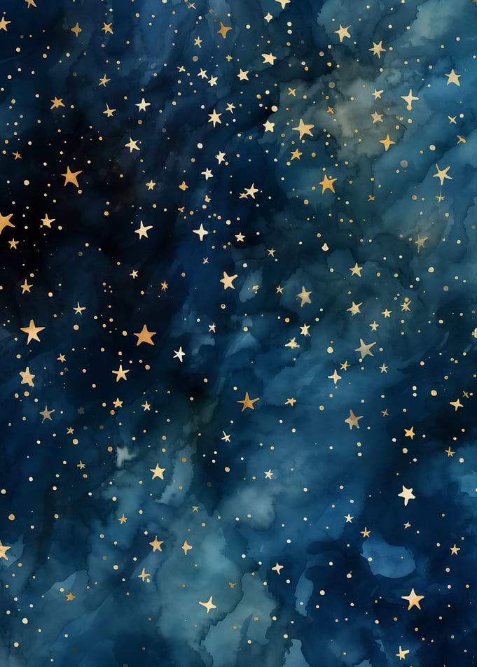 Night Sky and Golden Stars