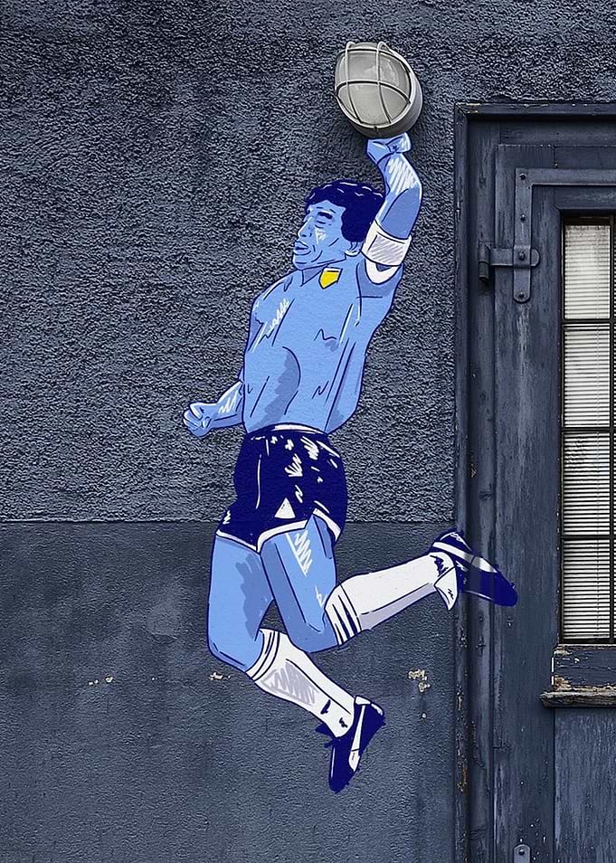 Hand GOAT Goal llustration on Wall