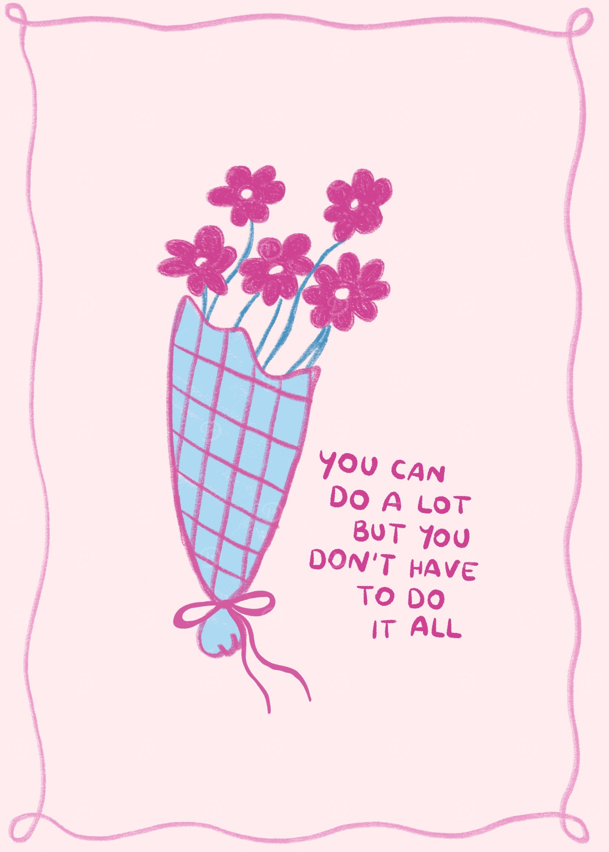 Floral Bouquet with Inspirational Quote