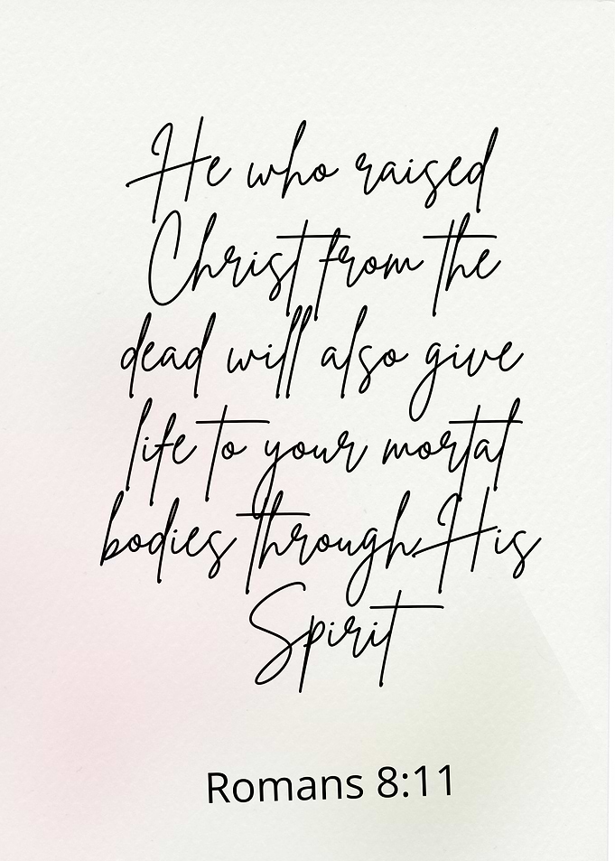 Romans 8:11 Scripture Art