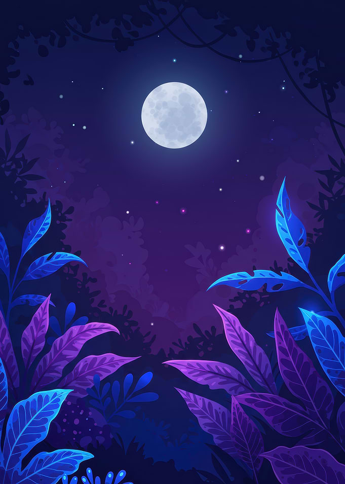 Moonlit Jungle Night