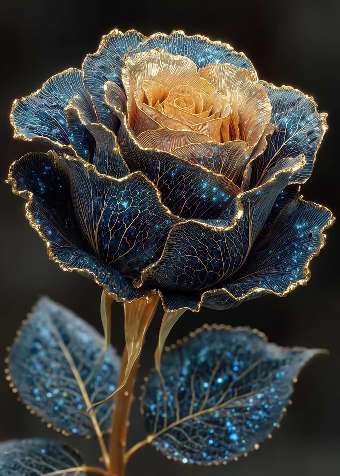 Blue and Gold Rose