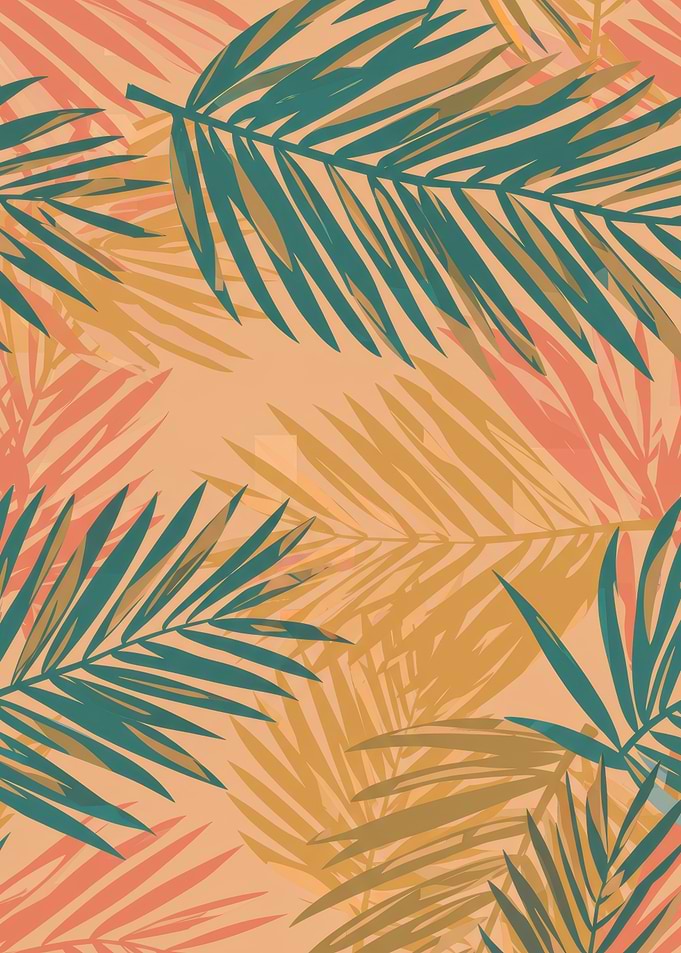 Tropical Palm Leaf Pattern