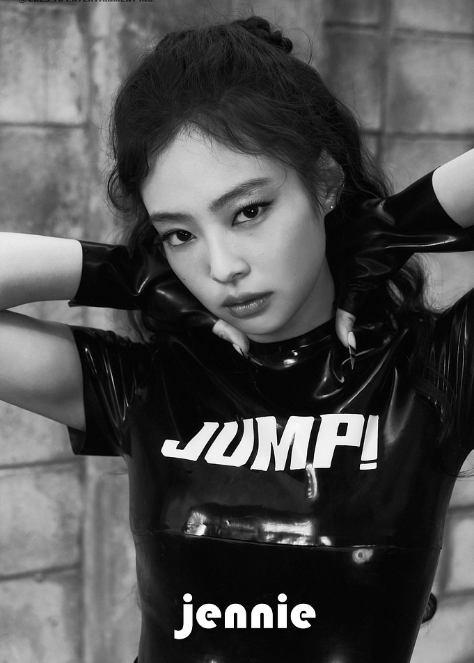 jennie blackpink jump! black and white