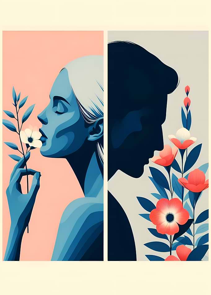 Floral Couple Portrait