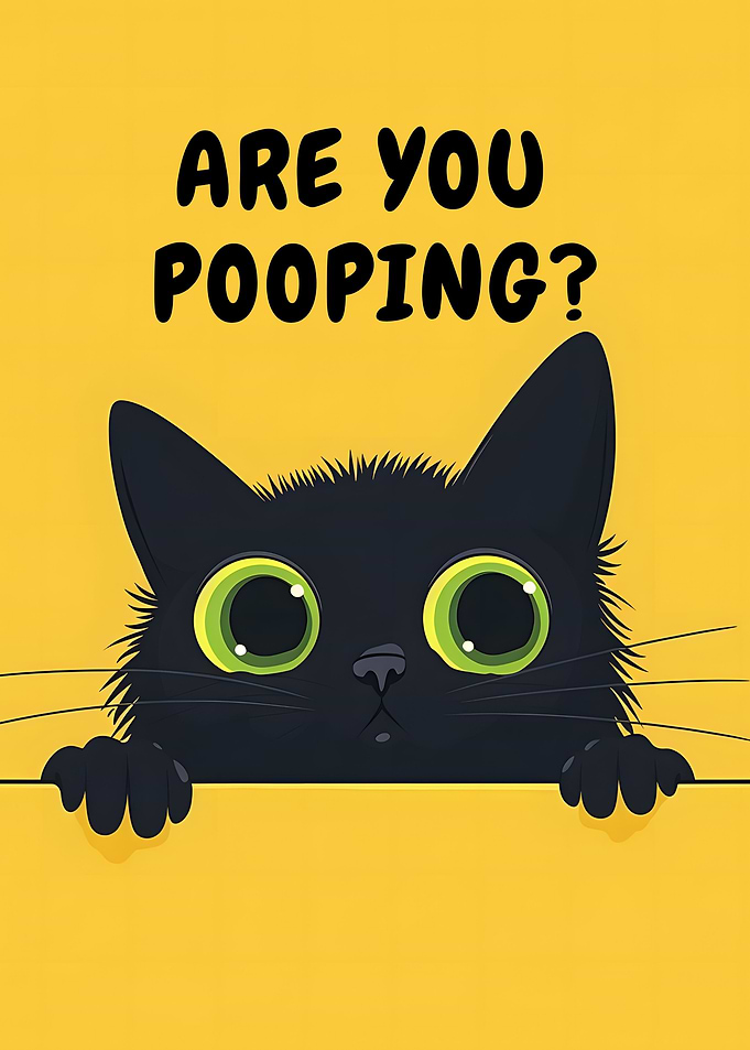 Funny Are You Pooing? Toilet Poster