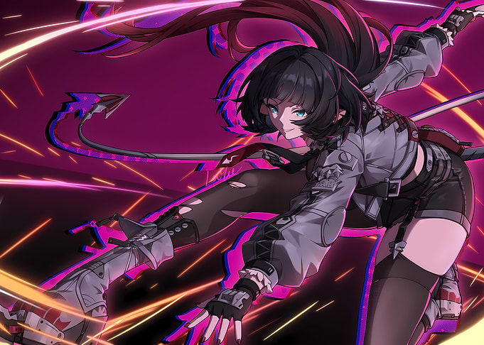 Girl with Sword and Energy