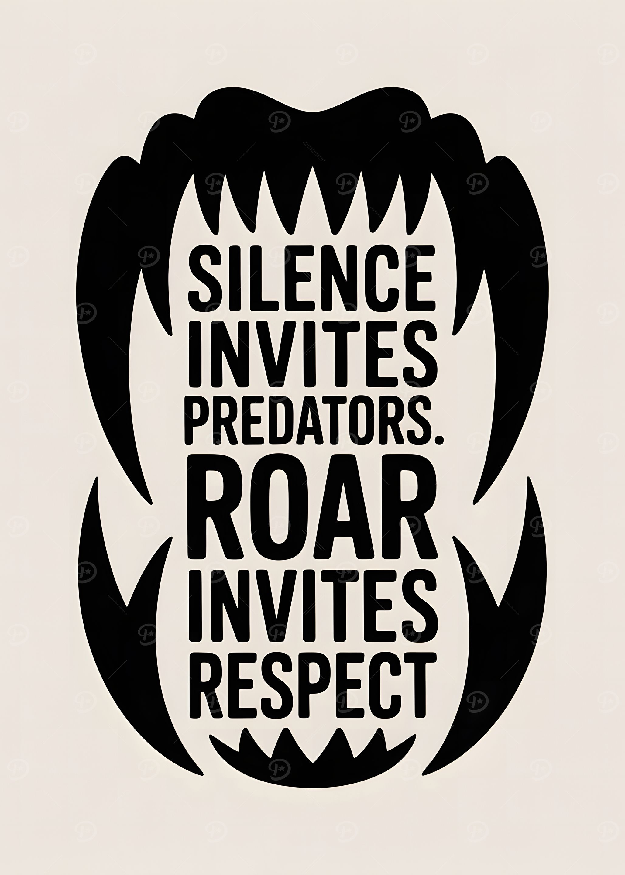 Silence Invites Predators, Roar Invites Respect