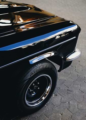 Classic Black Car Detail