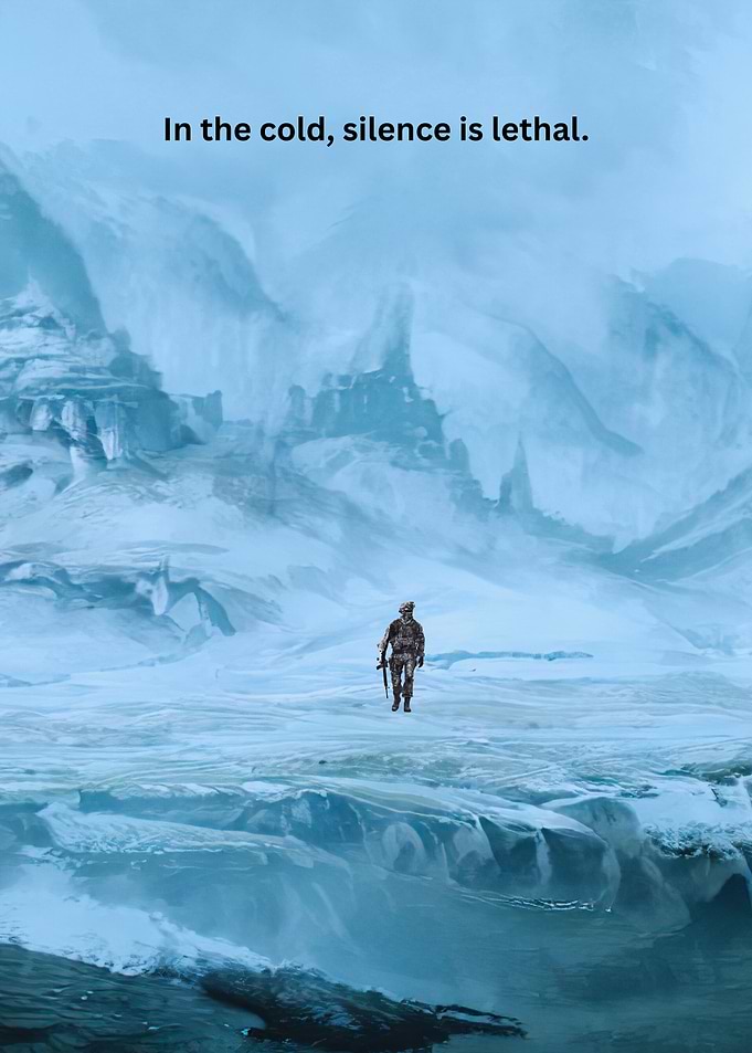 Hunter in the frost
