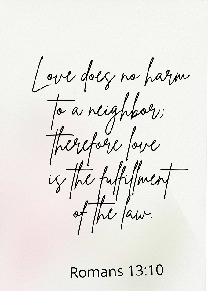 Romans 13:10 Love Scripture Art
