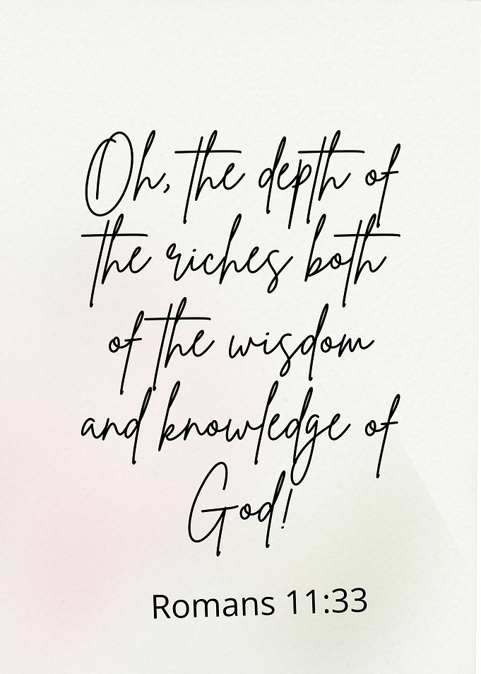 Romans 11:33 Scripture Art
