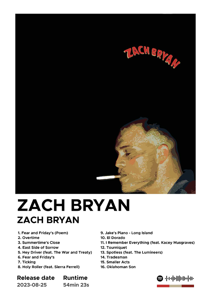 Zach Bryan Album Cover