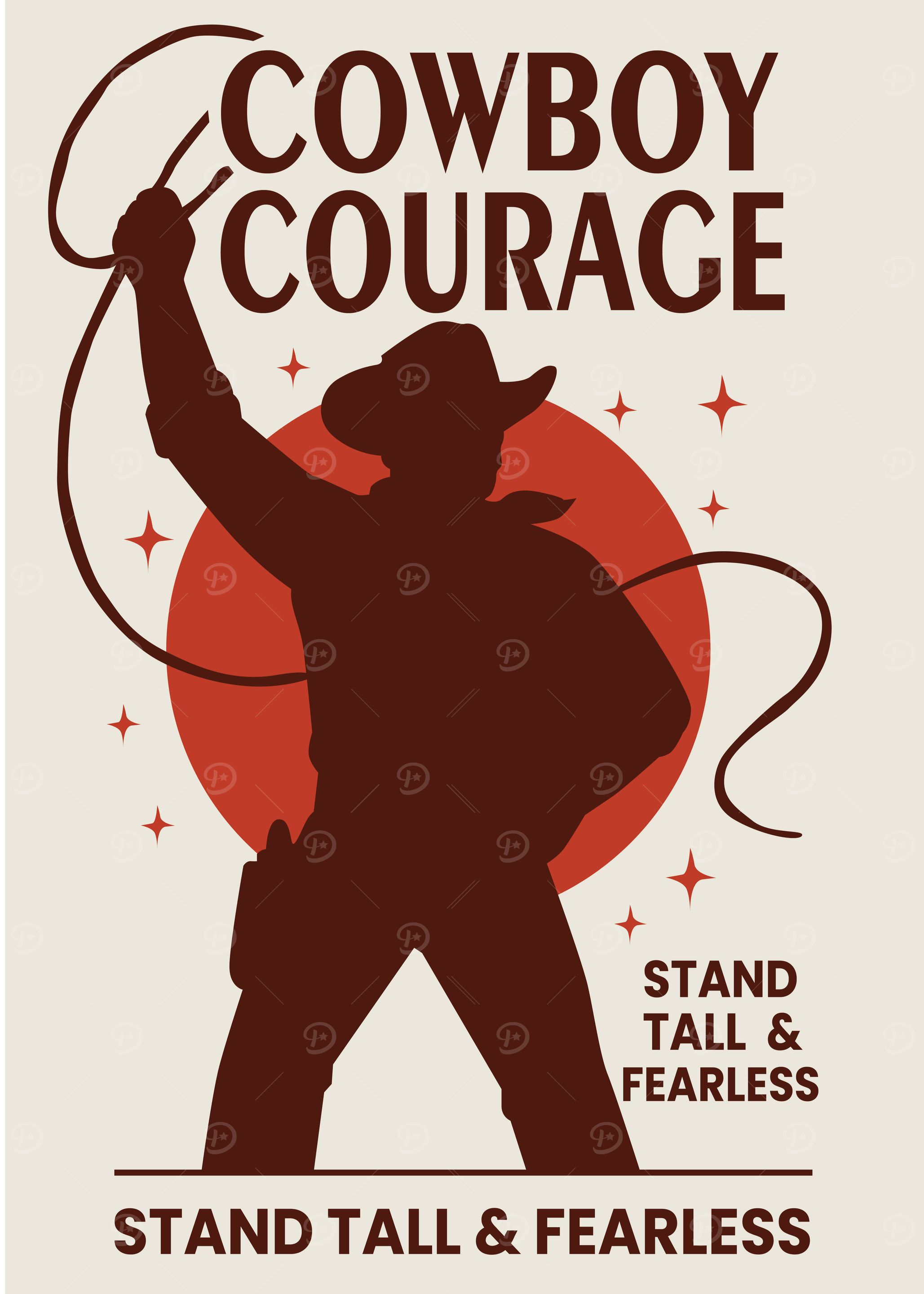 Cowboy Courage Poster