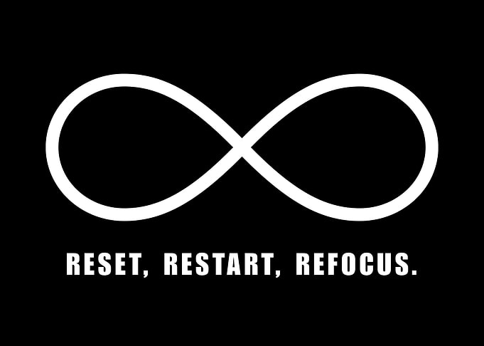 Reset, Restart, Refocus Infinity Symbol