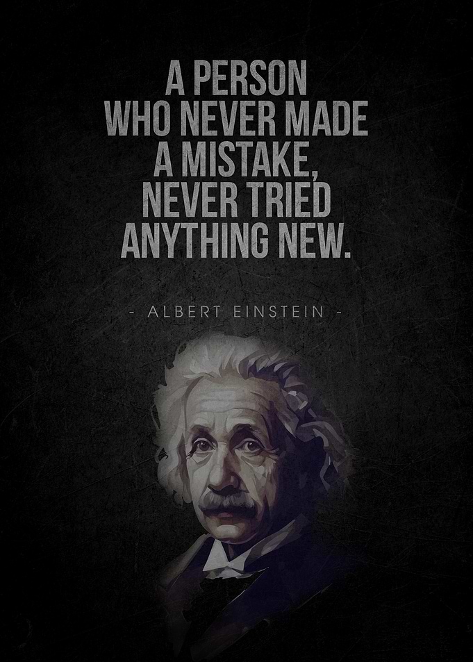 Einstein Quote: Never Made a Mistake