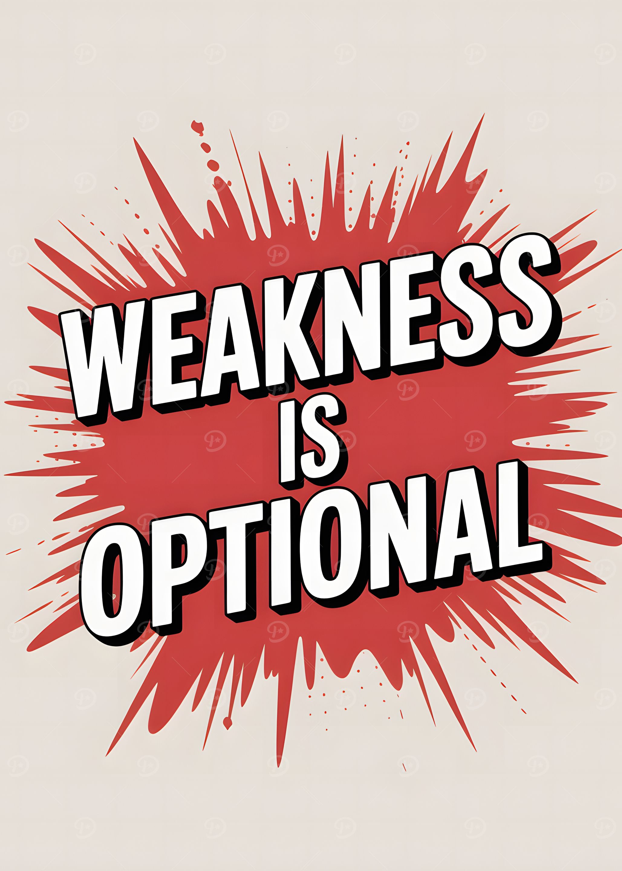 Weakness is Optional Motivational Poster