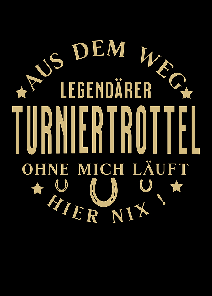 Turniertrottel: Funny Equestrian Text Art