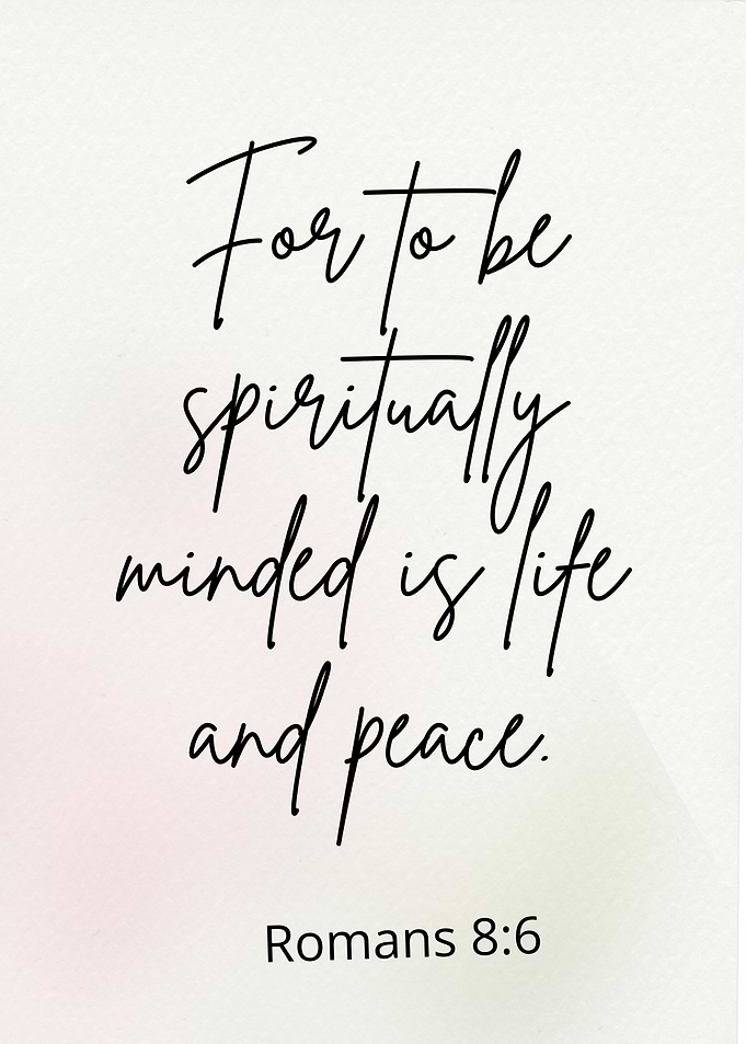 Romans 8:6 Scripture Art