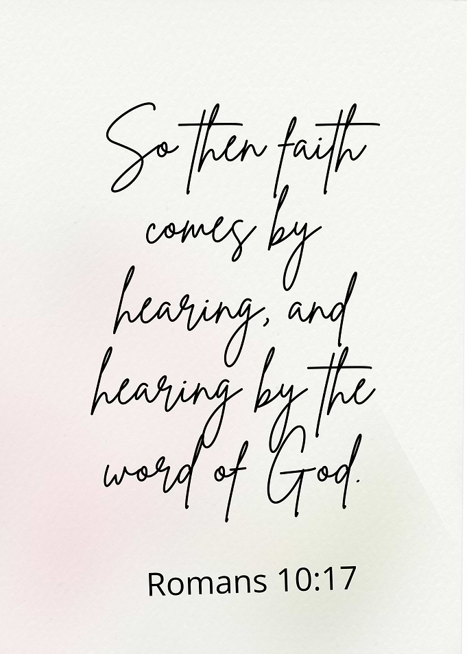 Romans 10:17 Scripture Art