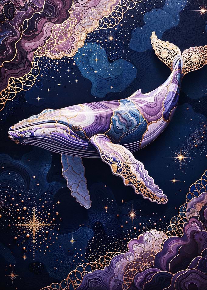 Celestial Whale - Cosmic Ocean Fantasy