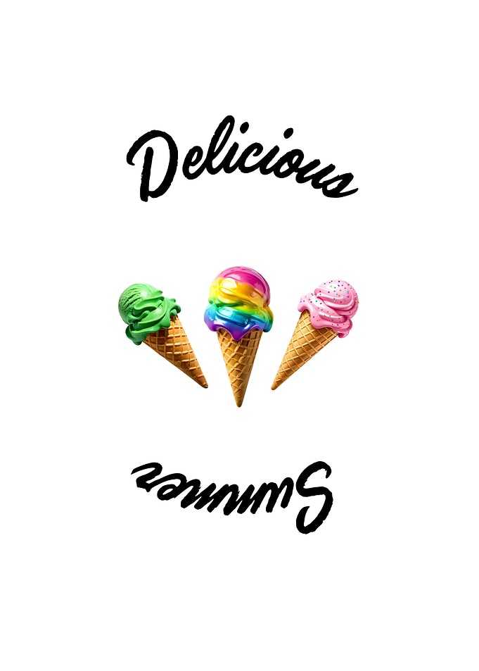 Delicious Summer Ice Cream Cones
