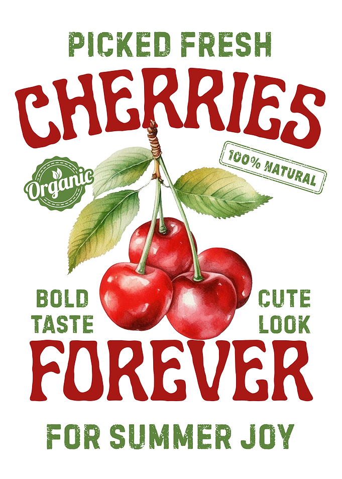 Fresh Organic Cherries Summer Fruit Lover